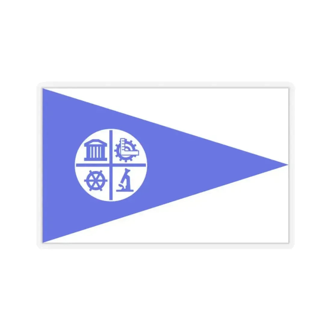 Flag of Minneapolis - STICKER Vinyl Kiss-Cut Decal 2 Inch Transparent - The Sticker Space