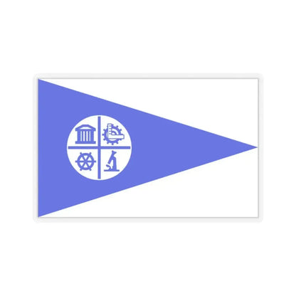 Flag of Minneapolis - STICKER Vinyl Kiss-Cut Decal 2 Inch Transparent - The Sticker Space