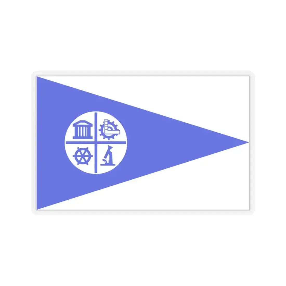 Flag of Minneapolis - STICKER Vinyl Kiss-Cut Decal 3 Inch Transparent - The Sticker Space
