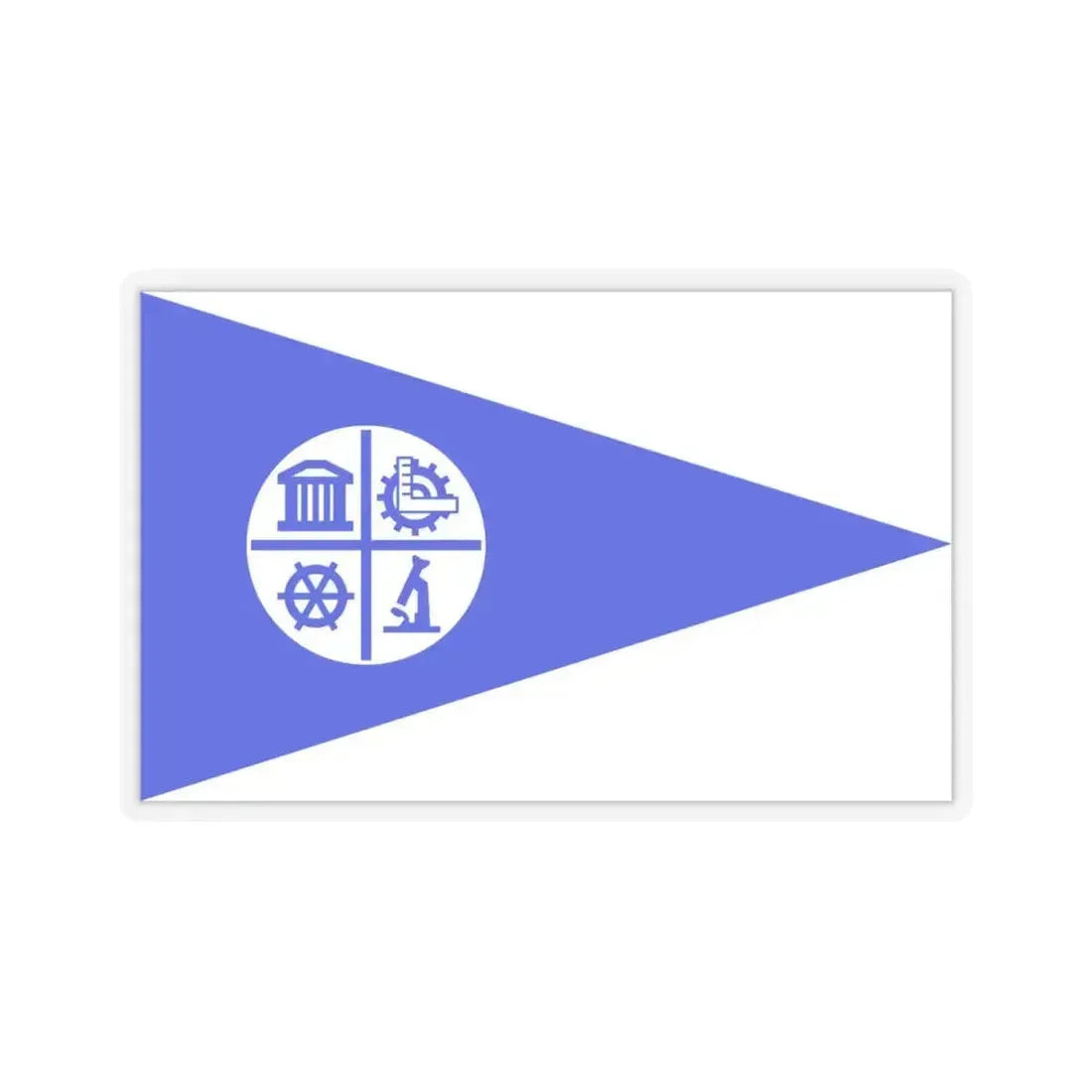 Flag of Minneapolis - STICKER Vinyl Kiss-Cut Decal 4 Inch Transparent - The Sticker Space