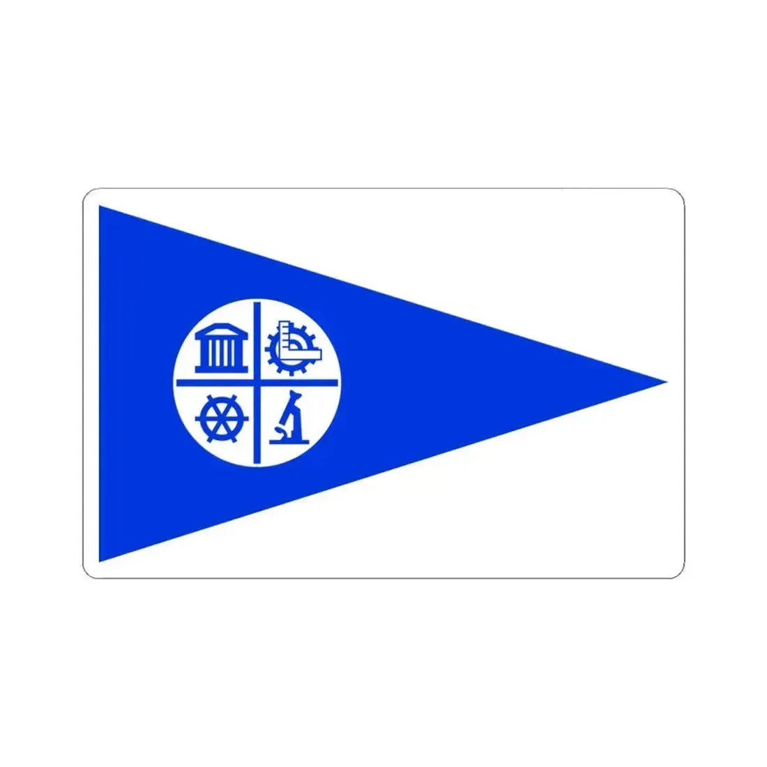 Flag of Minneapolis - STICKER Vinyl Kiss-Cut Decal 4 Inch White - The Sticker Space