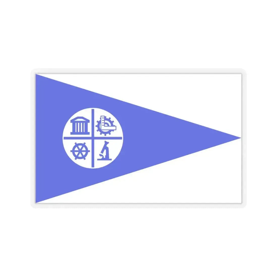Flag of Minneapolis - STICKER Vinyl Kiss-Cut Decal 6 Inch Transparent - The Sticker Space