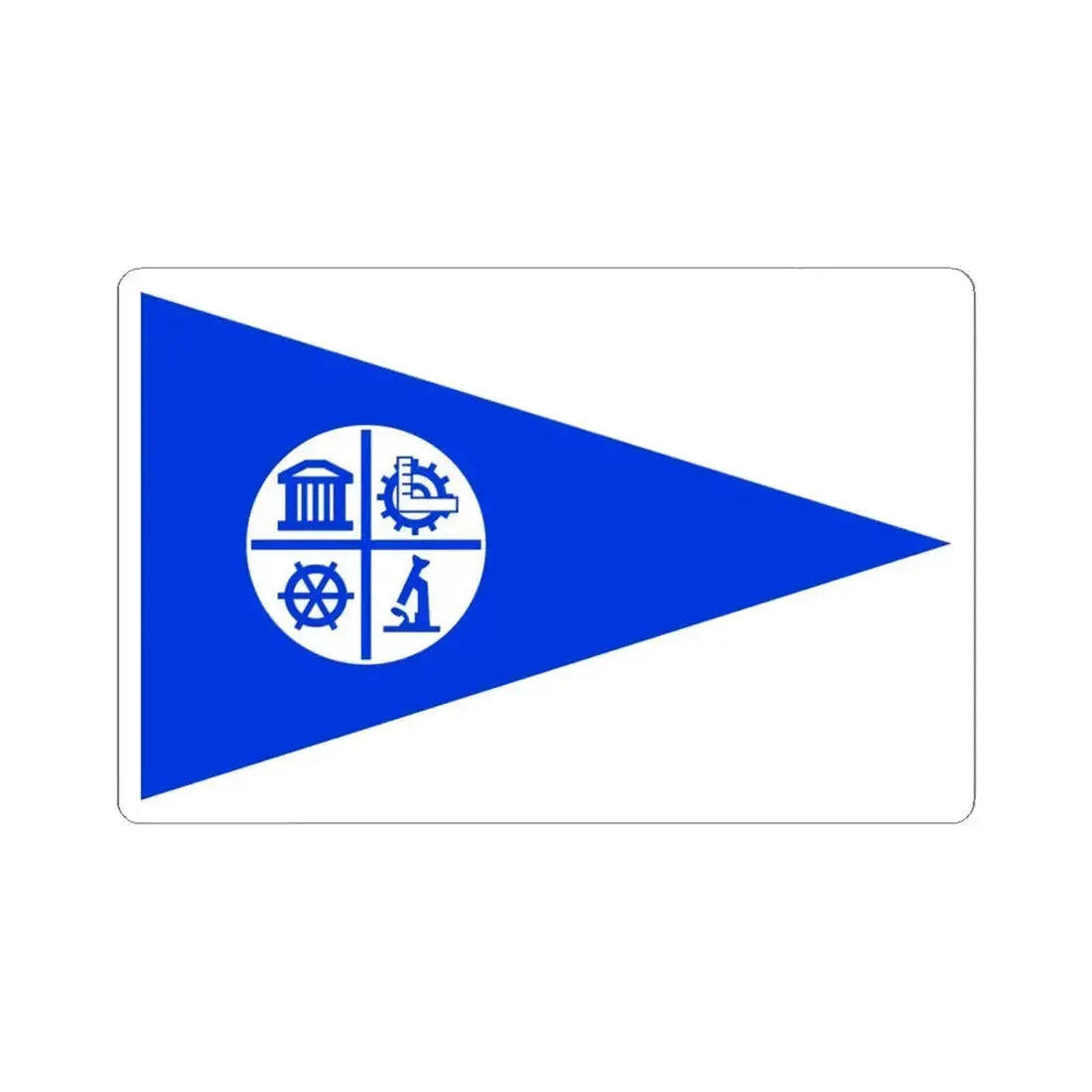 Flag of Minneapolis - STICKER Vinyl Kiss-Cut Decal 6 Inch White - The Sticker Space