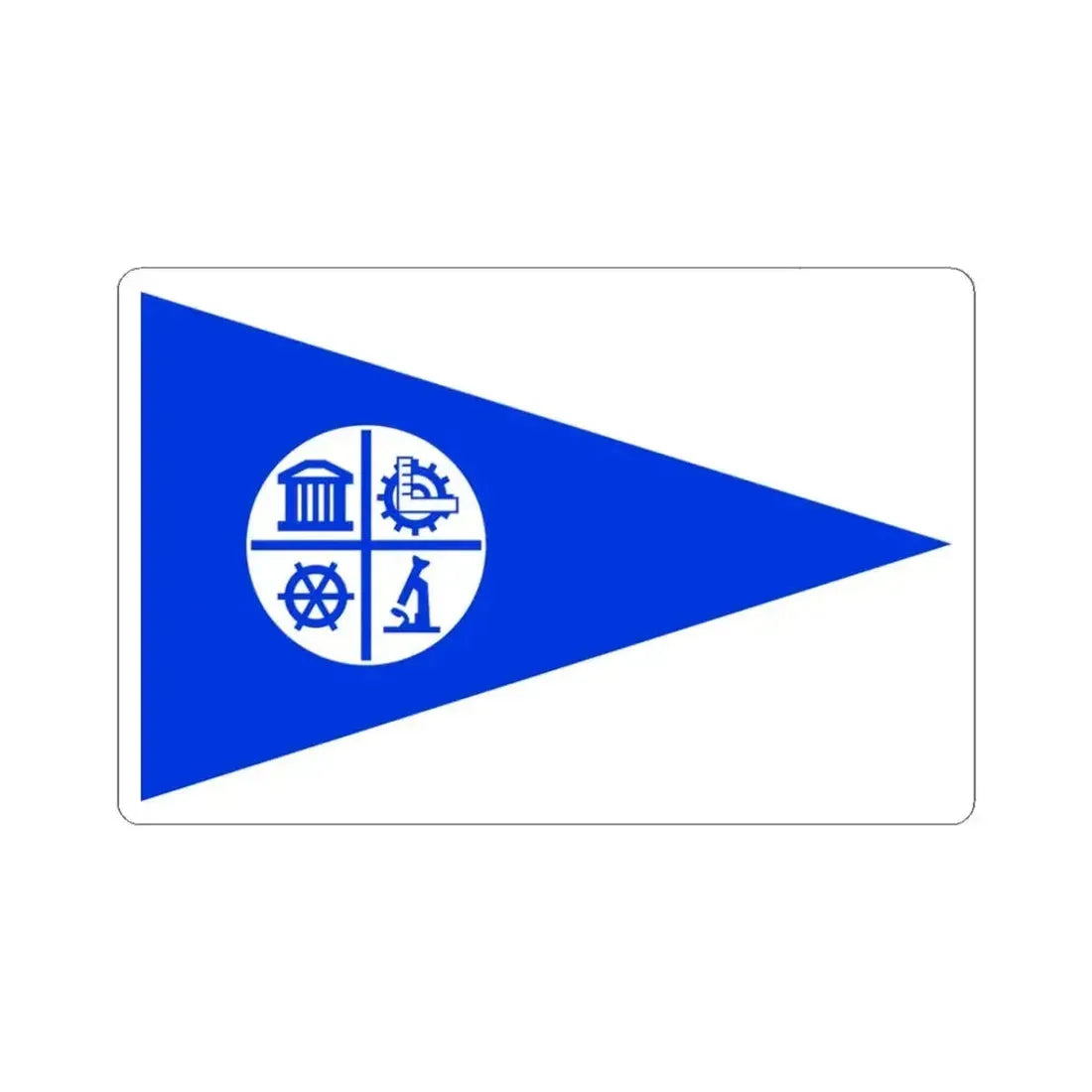 Flag of Minneapolis (United States) STICKER Vinyl Kiss-Cut Decal 3 Inch White - The Sticker Space