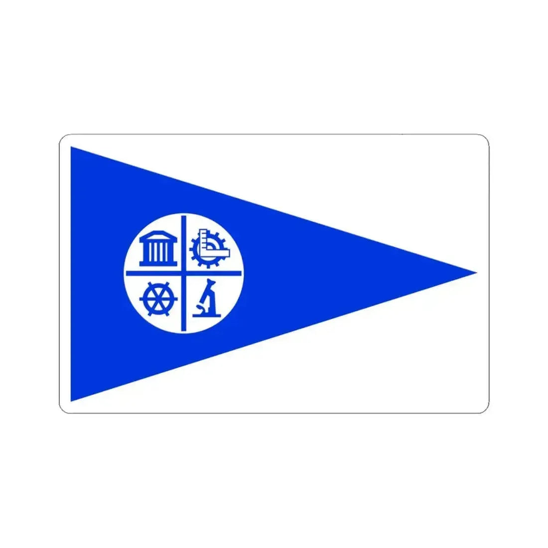 Flag of Minneapolis (United States) STICKER Vinyl Kiss-Cut Decal 4 Inch White - The Sticker Space