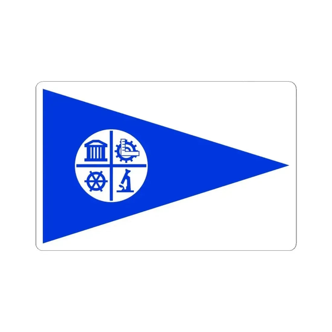 Flag of Minneapolis (United States) STICKER Vinyl Kiss-Cut Decal 6 Inch White - The Sticker Space
