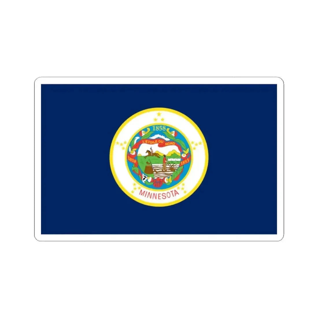 Flag of Minnesota 1957-1983 (United States) STICKER Vinyl Kiss-Cut Decal - The Sticker Space