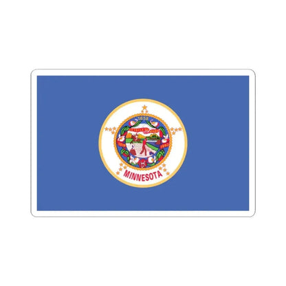 Flag of Minnesota 1983-2024 (United States) STICKER Vinyl Kiss-Cut Decal 2 Inch White - The Sticker Space