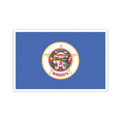 Flag of Minnesota 1983-2024 (United States) STICKER Vinyl Kiss-Cut Decal 6 Inch White - The Sticker Space