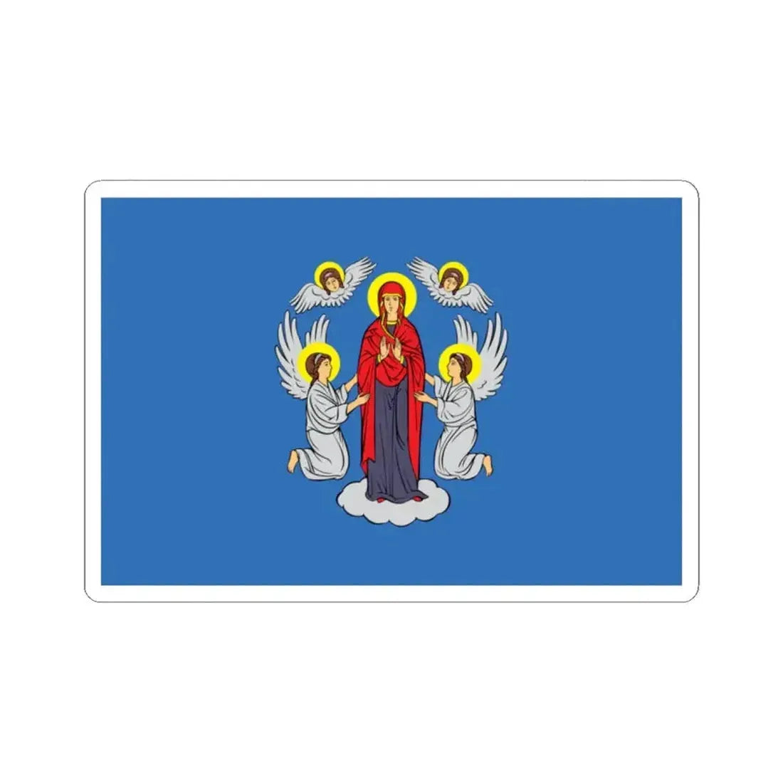 Flag of Minsk Belarus (Belarus) STICKER Vinyl Kiss-Cut Decal 2 Inch White - The Sticker Space