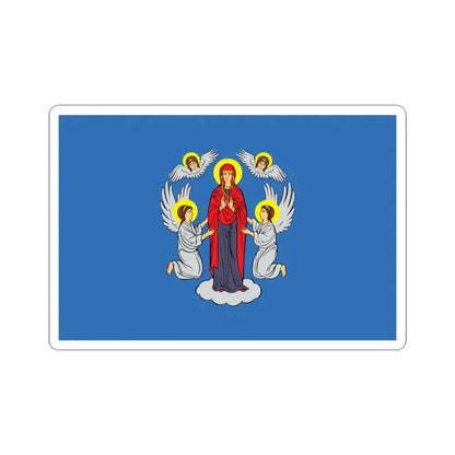 Flag of Minsk Belarus (Belarus) STICKER Vinyl Kiss-Cut Decal 3 Inch White - The Sticker Space
