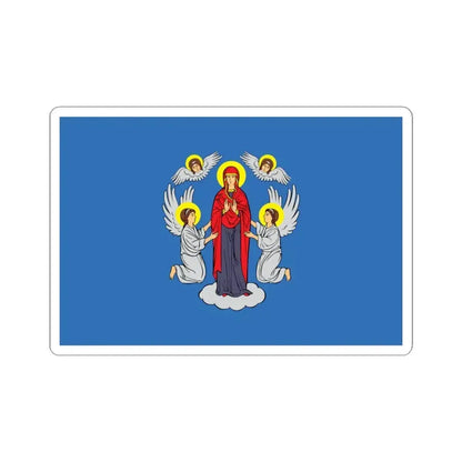 Flag of Minsk Belarus (Belarus) STICKER Vinyl Kiss-Cut Decal 4 Inch White - The Sticker Space