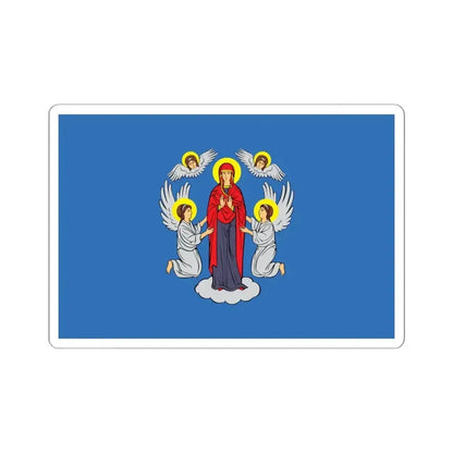 Flag of Minsk Belarus (Belarus) STICKER Vinyl Kiss-Cut Decal 6 Inch White - The Sticker Space