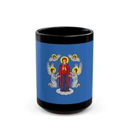 Flag of Minsk Miensk Russia - Black Coffee Mug-15oz-The Sticker Space