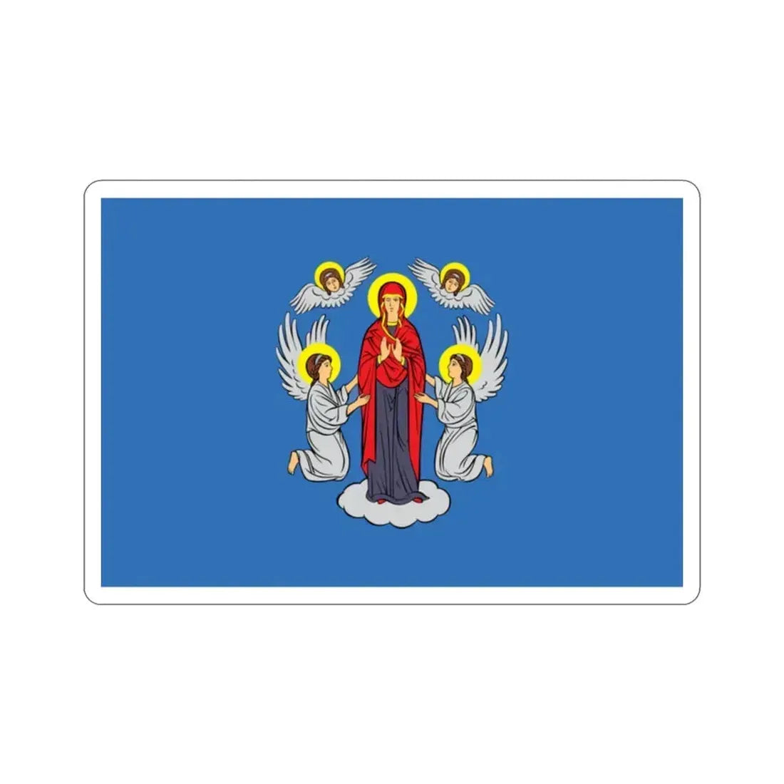 Flag of Minsk  Miensk Russia STICKER Vinyl Die-Cut Decal 2 Inch - The Sticker Space