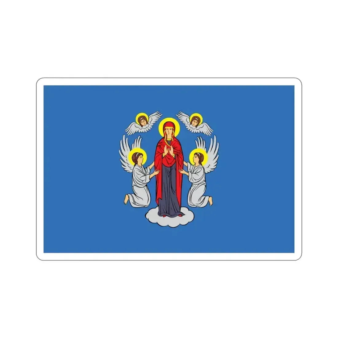 Flag of Minsk  Miensk Russia STICKER Vinyl Die-Cut Decal 3 Inch - The Sticker Space