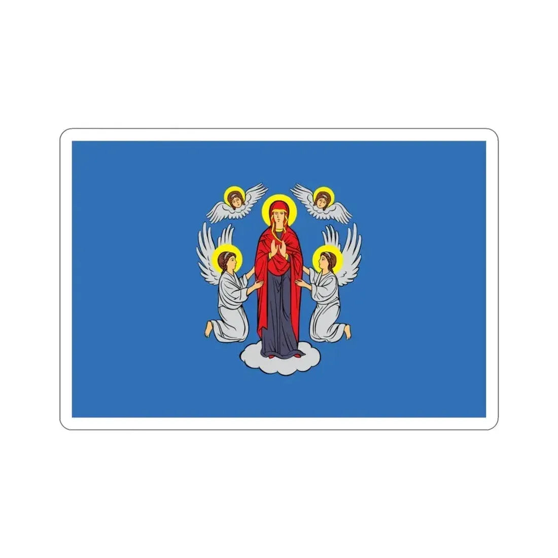 Flag of Minsk  Miensk Russia STICKER Vinyl Die-Cut Decal 3 Inch - The Sticker Space