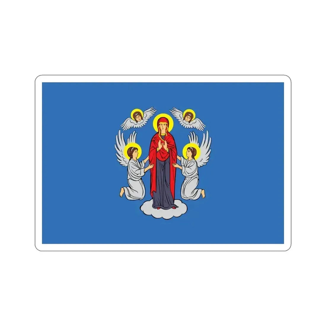 Flag of Minsk  Miensk Russia STICKER Vinyl Die-Cut Decal 4 Inch - The Sticker Space