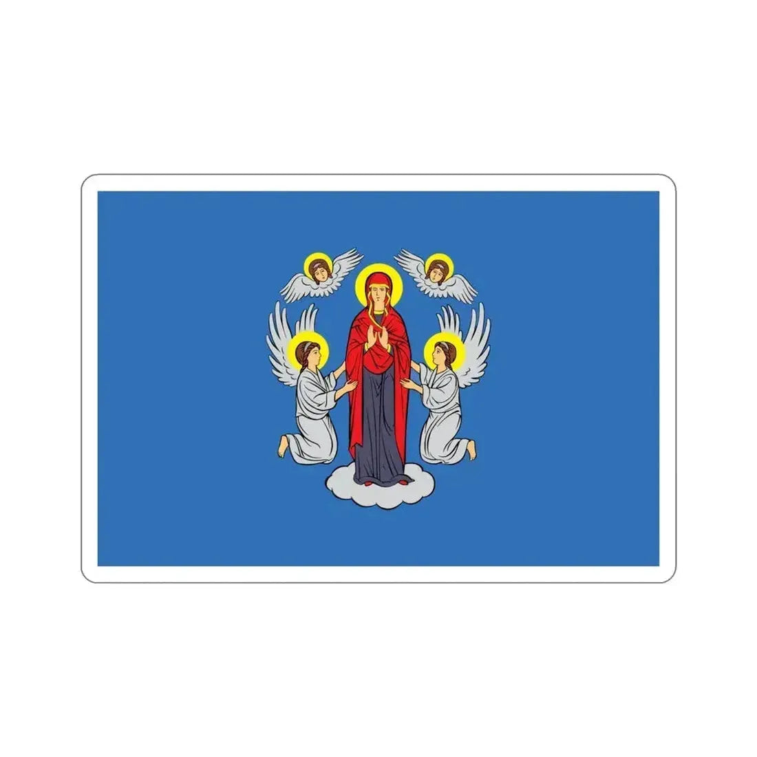 Flag of Minsk  Miensk Russia STICKER Vinyl Die-Cut Decal 5 Inch - The Sticker Space