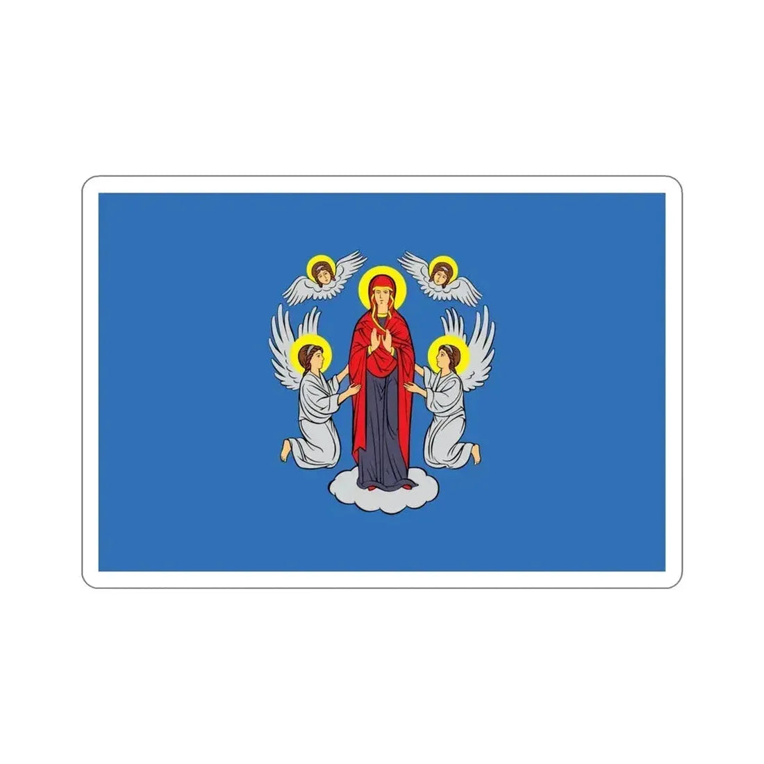Flag of Minsk  Miensk Russia STICKER Vinyl Die-Cut Decal 5 Inch - The Sticker Space