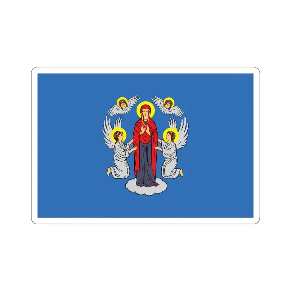 Flag of Minsk  Miensk Russia STICKER Vinyl Die-Cut Decal 6 Inch - The Sticker Space