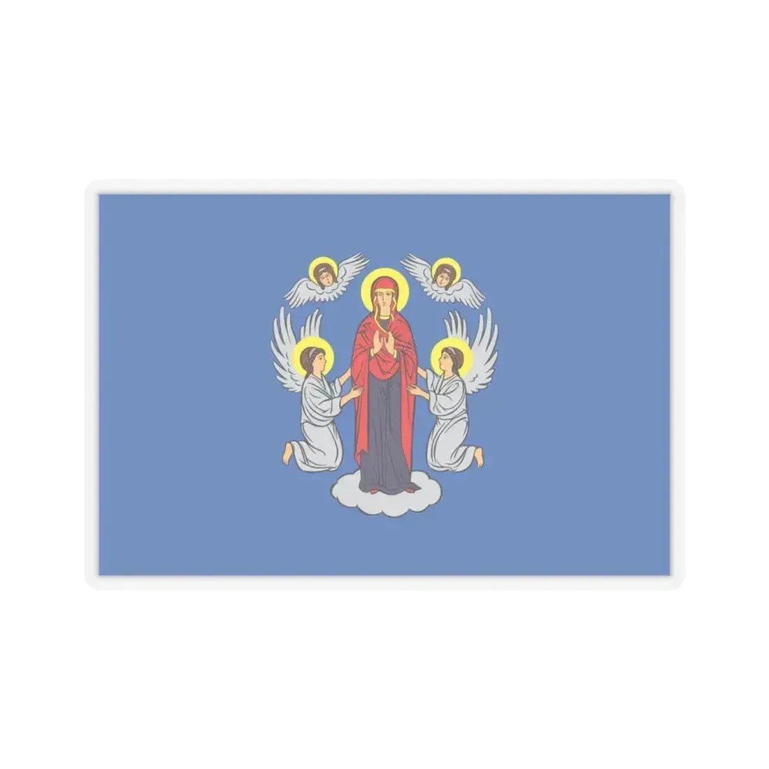 Flag of Minsk  Miensk Russia - STICKER Vinyl Kiss-Cut Decal 3 Inch Transparent - The Sticker Space