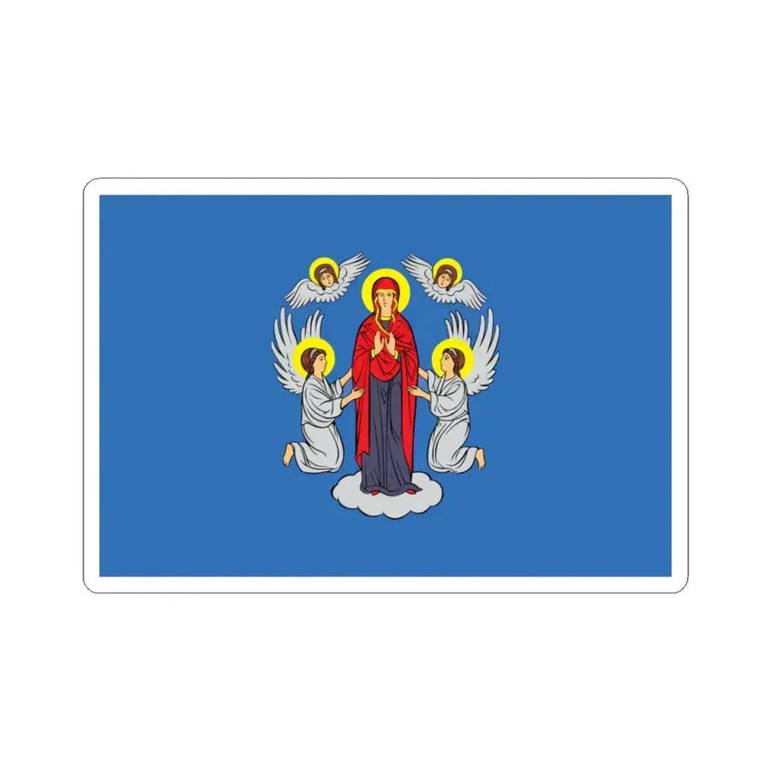 Flag of Minsk  Miensk Russia - STICKER Vinyl Kiss-Cut Decal 3 Inch White - The Sticker Space