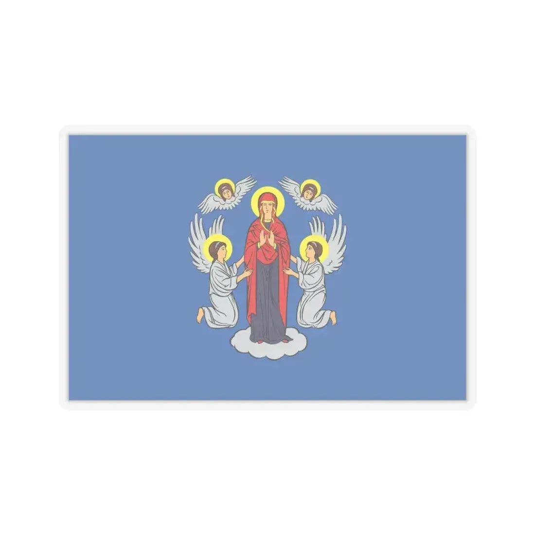 Flag of Minsk  Miensk Russia - STICKER Vinyl Kiss-Cut Decal 4 Inch Transparent - The Sticker Space