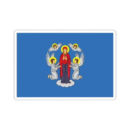 Flag of Minsk  Miensk Russia - STICKER Vinyl Kiss-Cut Decal 4 Inch White - The Sticker Space