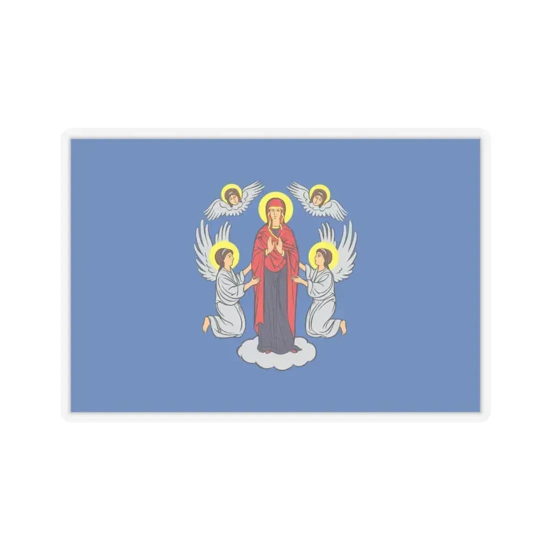 Flag of Minsk  Miensk Russia - STICKER Vinyl Kiss-Cut Decal 6 Inch Transparent - The Sticker Space