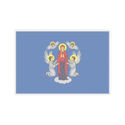 Flag of Minsk  Miensk Russia - STICKER Vinyl Kiss-Cut Decal 6 Inch Transparent - The Sticker Space