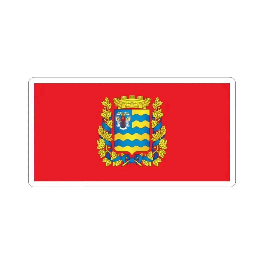 Flag of Minsk Voblast (Belarus) STICKER Vinyl Kiss-Cut Decal 2 Inch White - The Sticker Space