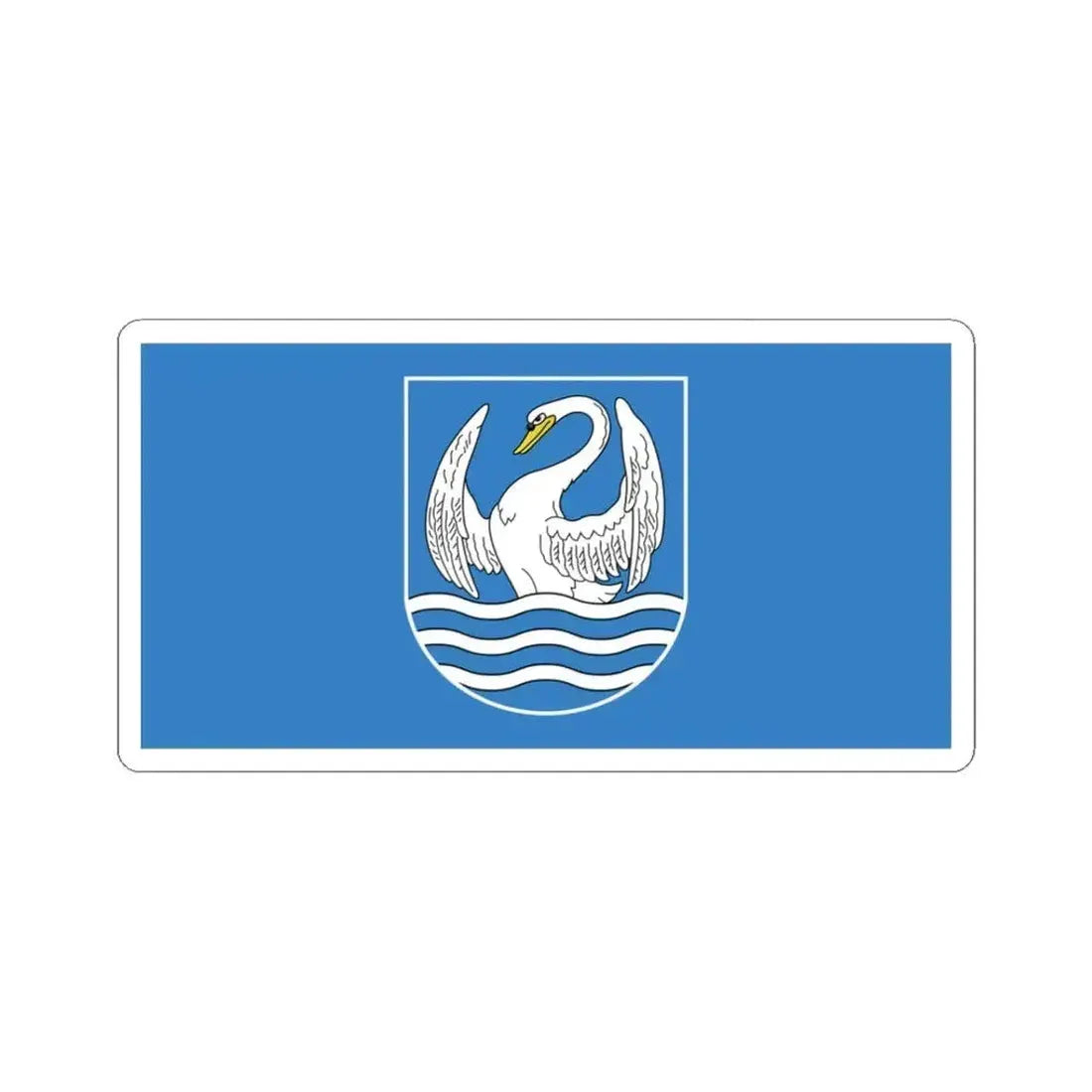 Flag of Miory (Belarus) STICKER Vinyl Kiss-Cut Decal 3 Inch White - The Sticker Space