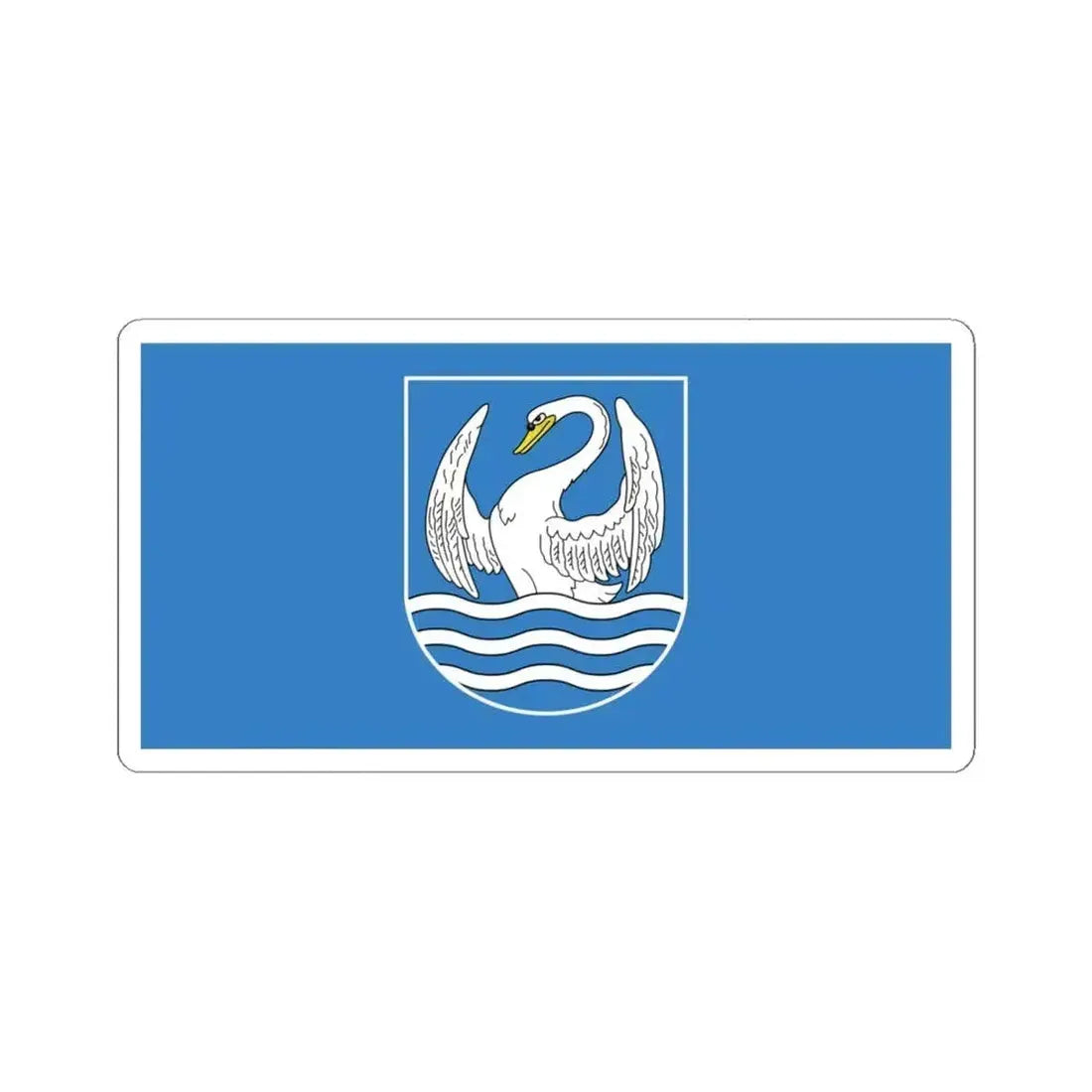 Flag of Miory (Belarus) STICKER Vinyl Kiss-Cut Decal 4 Inch White - The Sticker Space