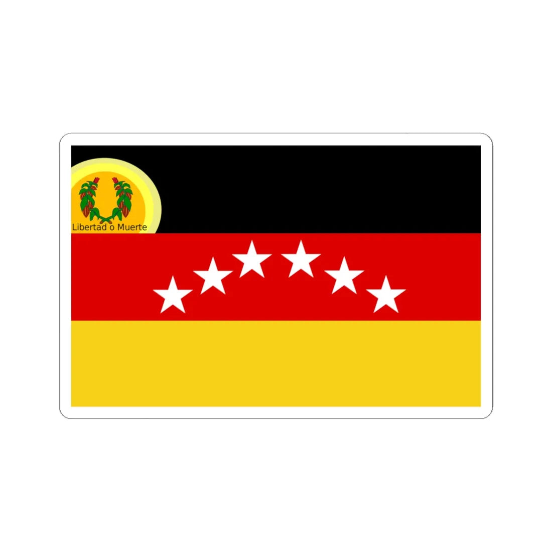 Flag of Miranda state (Iran) STICKER Vinyl Kiss-Cut Decal 6 Inch White - The Sticker Space