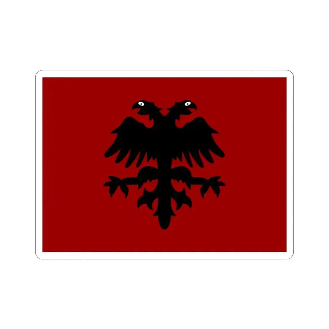 Flag of Mirdita Republic (Albania) STICKER Vinyl Kiss-Cut Decal 2 Inch White - The Sticker Space