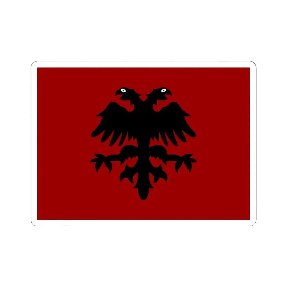 Flag of Mirdita Republic (Albania) STICKER Vinyl Kiss-Cut Decal 3 Inch White - The Sticker Space