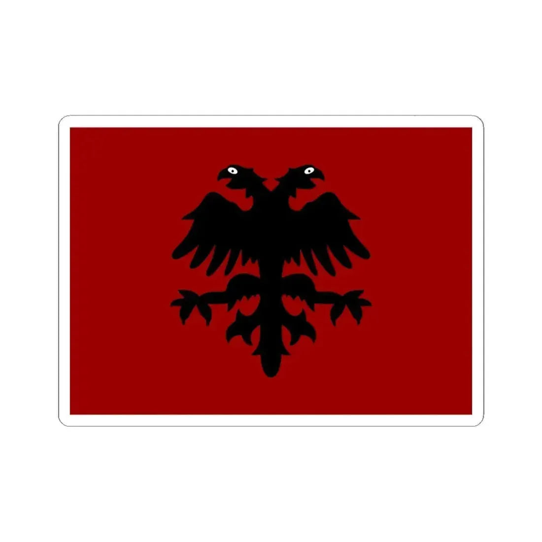 Flag of Mirdita Republic (Albania) STICKER Vinyl Kiss-Cut Decal 4 Inch White - The Sticker Space