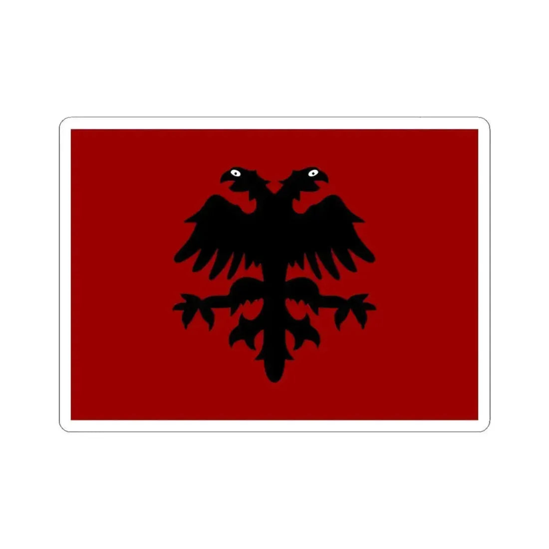 Flag of Mirdita Republic (Albania) STICKER Vinyl Kiss-Cut Decal 6 Inch White - The Sticker Space