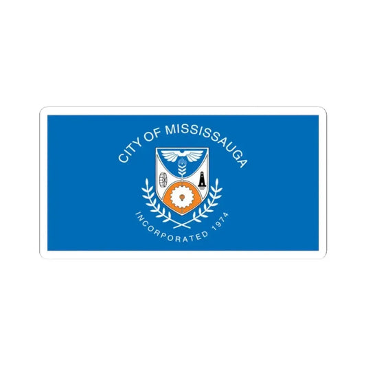 Flag of Mississauga Ontario (Canada) STICKER Vinyl Kiss-Cut Decal 2 Inch White - The Sticker Space