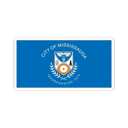 Flag of Mississauga Ontario (Canada) STICKER Vinyl Kiss-Cut Decal 3 Inch White - The Sticker Space