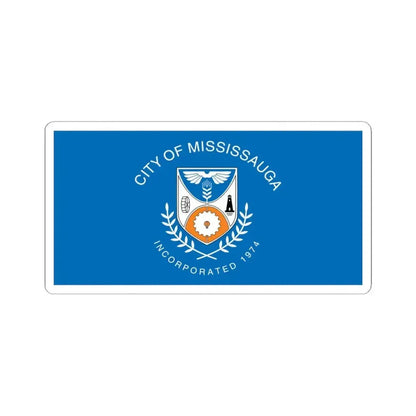 Flag of Mississauga Ontario (Canada) STICKER Vinyl Kiss-Cut Decal 4 Inch White - The Sticker Space