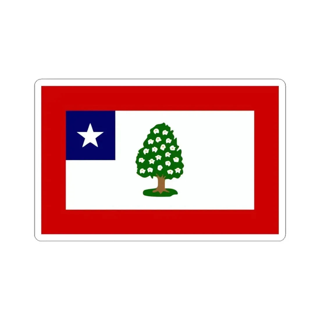 Flag of Mississippi 1861-1865 (United States) STICKER Vinyl Kiss-Cut Decal 6 Inch White - The Sticker Space