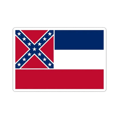 Flag of Mississippi 2001-2020 (United States) STICKER Vinyl Kiss-Cut Decal 3 Inch White - The Sticker Space