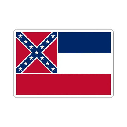 Flag of Mississippi 2001-2020 (United States) STICKER Vinyl Kiss-Cut Decal 4 Inch White - The Sticker Space