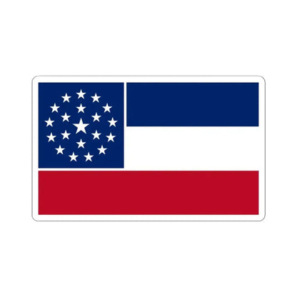 Flag of Mississippi 2001 proposal (United States) STICKER Vinyl Kiss-Cut Decal 4 Inch White - The Sticker Space