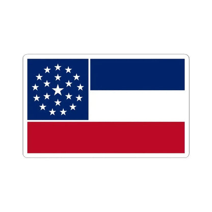 Flag of Mississippi 2001 proposal (United States) STICKER Vinyl Kiss-Cut Decal 6 Inch White - The Sticker Space