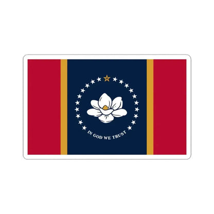 Flag of Mississippi (United States) STICKER Vinyl Kiss-Cut Decal 3 Inch White - The Sticker Space