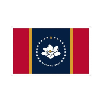 Flag of Mississippi (United States) STICKER Vinyl Kiss-Cut Decal 6 Inch White - The Sticker Space