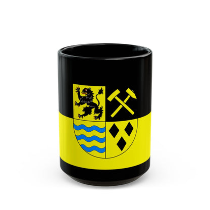 Flag of Mittelsachsen Germany - Black Coffee Mug-15oz-The Sticker Space